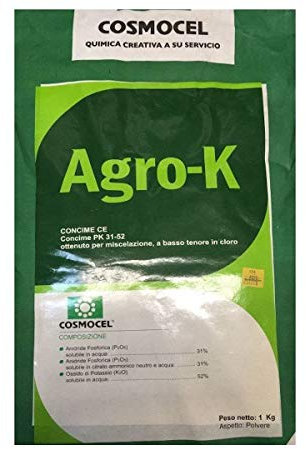 XXX Agro K Cosmocel concime fogliare PK 31 52 fosforo potassio 1 kg