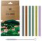 The Empire Products® [+ EBOOK] Wiederverwendbare Premium Glas Strohhalme inkl. Reinigungsbürste - Glas Trinkhalme bunt gerade 6 Stück Set - 15cm lang - 8mm Durchmesser (15cm gerade)