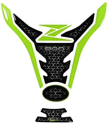 BIKE-label Protector adhesivo 3D verde para moto compatible con Kawasaki Z900 502924-VA