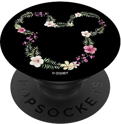 Disney Mickey & Friends Mickey Hawaiian Floral Outline Ears PopSockets mit austauschbarem PopGrip