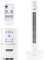 MYLEK Tower Fan 36 Inch Oscillating Slim Floor Standing Cool Air Circulator, Remote Control, Timer, Ioniser, Quiet, 3 Cooling Settings, Temp Display, Bedroom, Home Or Office (White)