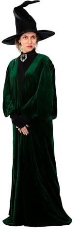 Funidelia Offizielles Professor McGonagall Harry Potter Kostüm für Damen mit Kleid, Umhang und Hut, Hogwarts Anzug für Erwachsene, Karneval, Halloween und Partys