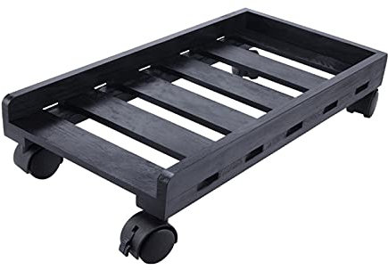 Supporto CPU Sotto la Scrivania CPU Stand PC Carrello del supporto della torre, staffa del radiatore della CPU del pavimento, struttura del rotolamento con quattro ruote a chiave, bianco / nero CPU,su