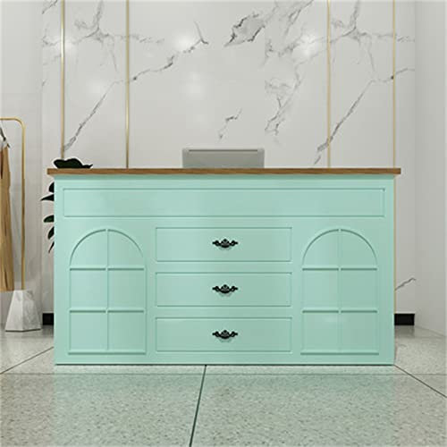 ChengBeautiful Rezeption Bekleidungsgeschäft Einfache und Moderne Registrierkasse Counter-Shop Kleines Bar-Tischfirma Schönheitssalon-Empfang Überall Verwenden (Farbe : Grün, Size : 100x60x100cm)