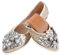 MACHSWON Women's Ballet Flats Slip on Ballerina Pumps Dolly Shoes Portable Ladies Formal Comfort Sparkly Rhinestone Pointed Toe Flats Pumps Wedding Shoes for Bride(Gold, Size 5.5)