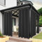 BONZER Outdoor-Vorhänge für Terrasse, wasserabweisend, schwere Privatsphäre, Sonnenlicht, blockierende Ösen, Außenvorhänge für Veranda, Pergola, Pavillon, 1 Paneel, 213 x 305 cm, Anthrazit