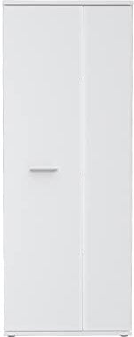 AVANTI TRENDSTORE-Feena-Armadio portascope da interno, armadio multiuso con divisori interni, colore bianco. Dimensione LAP 68,9x179,1x34,8 cm
