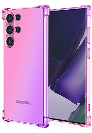 HONLEN Custodia per Samsung Galaxy S23 Ultra Case, (6.8 Inches) Trasparente Sfumato TPU Silicone Progettata, 4 Angoli rinforzati Case