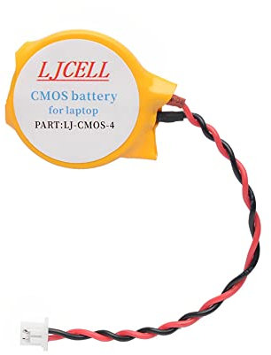 LJCELL Batterie CMOS pour Dell Latitude E5440 E5450 E6440 E6420 E7440 E7240, CMOS pour Dell AlienWare M11x R1 R2 Area-51 M9700 M9750 BIOS RTC CR2032 Batterie avec 2 fils câble et connecteur.