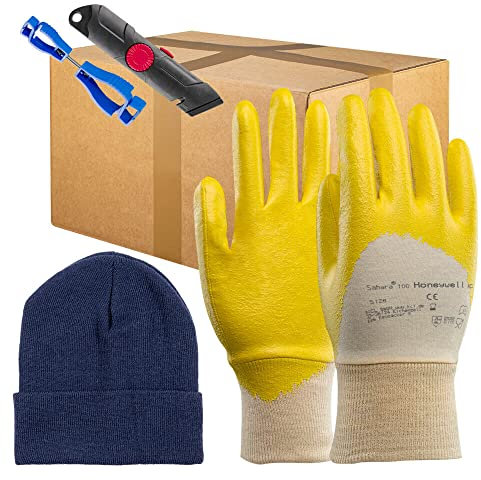 100 Paar, Gr. 8, KCL Sahara 100 Schutzhandschuh + gratis Zubehör, Art.-Nr. 100 | Schutzhandschuh | Montagehandschuh