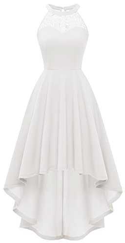 Bbonlinedress Robe Soirée Demoiselle d'honneur Femme Longue de Cocktail Baptême Mariage Invité Bal de Promo Anniversaire Ivory XS