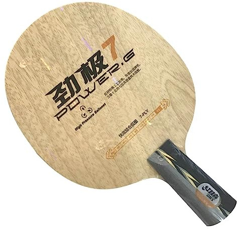DHS Power G7 Tischtennisklinge, 7-lagiger Holzschläger, DHS PG7 Ping-Pong-Schlägerklinge für DIY montierte Tischtennis-Raequet