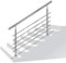 TRMLBE Ringhiera in Acciaio Inox da 150m con Montanti Ringhiera per Interni ed Esterni Inclusi Materiali di Montaggio (5 Montanti)