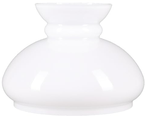 Lampenglas Petroleumglas Ersatzglas Lampenschirm Leuchtenglas Ø 141mm glanz Lampenschirm Opalglas Weiß