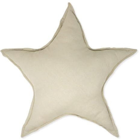 Dekokissen Stern für Kinderzimmer, gepolstertes Kissen für Kinder, handgefertigt, Möbel und Textilien für Kinderzimmer - Taupe