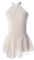 VVieer Eiskunstlauf Wettkampf Kleid Für Damen Eislauf Kleidung Für Mädchen Mesh Modische Rollschuh Kleidung Mit Strasssteinen Gymnastik Trikots (L,White)