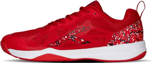 HUNDRED Herren Blade Non-Marking Badminton-Schuh, Red Black, 43 EU