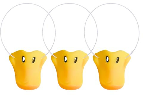 KRYMSON 3er-Pack Entenmasken, Entenkostümmasken, lustige Entenmasken, Cosplay-Entenmasken, Requisiten für Maskenshows (Gelb)