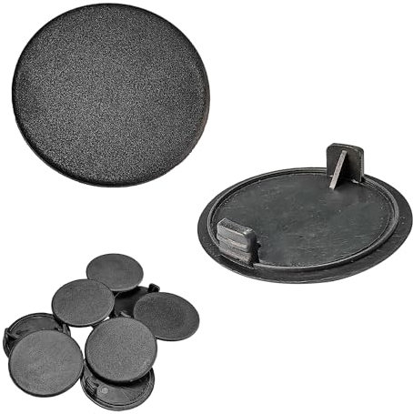 Ctyjia 10 Pièces Cache Trou en Plastique 35mm, Bouchon Trou Vis Meuble Noir pour Armoires Meubles Étagères