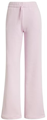 adidas Damen Essentials SMALL Logo Feel Cozy Open Hem Pants, Clear pink/White, M