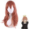 HBYLEE - Anime Coser Pruik Cosnoble Angel Devil Wig Anime Chainsaw Man Cosplay Wig Dark Orange Synthetic Long Straight Hair [Colour: Onecolour]