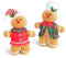 D-FantiX Lebkuchenmann Weihnachten Plüsch Puppe Sets, 2Pcs handgefertigte Junge Mädchen Plüschtier Spielzeug, Sammler stehend Figuren Ornament, Weihnachtsdekorationen Indoor Home Decor