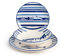 H&H, Servizio tavola Puerto, 18 Pezzi, in stoneware, decorato, lavabile in lavastoviglie