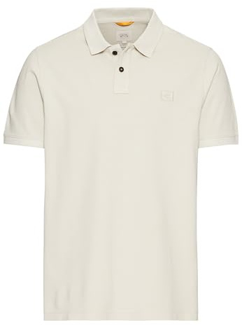 camel active Herren Kurzarm Poloshirt aus Baumwolle Beige, Menswear-L