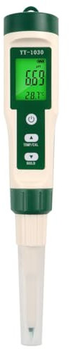 Mwwvzefl Professionelles PH-Meter für Lebensmittel, Hochpräziser Sensor, Temperatur- und Säuretester zum Brauen Von Käse, Fleisch, Konserven, Teig, Boden, PH-Meter