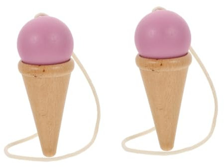 TOYANDONA 2stücke Kendama Geschicklichkeitsspiel Für Hand-Augen-koordination Und Motorische Fähigkeiten Verbessern Holzspielzeug Leuchtenden Farben Für Drinnen Und Draußen