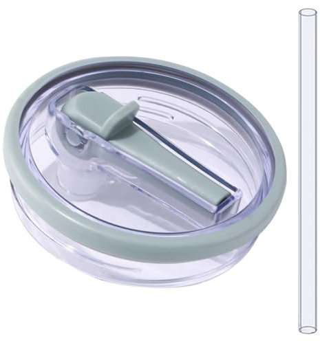 Ersatzdeckel für 40oz Becher Wiederverwendbarer Auslaufsichere und Staubdichte Tumbler Abdeckungen Becher mit Strohhalm Deckel Ersatzdeckel für Stanley Cup (Dunkelgrün)