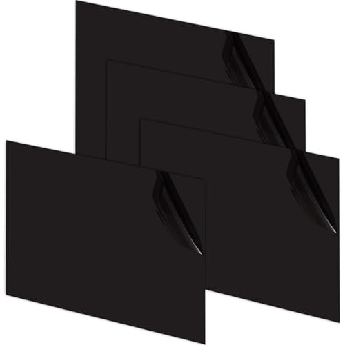 YAYODS Lot de 4 plaques en plastique ABS - 3 mm - 40 x 30 cm - Noir - Pour modélisme, bricolage, garde-boue, décoration de maison, présentoir de table