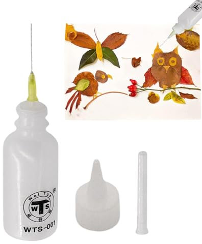 Poupangke Needle Nose Bottle, Precision Tip Needle Oiler Glue Applicator Squeeze Bottle, Liquid Dropper Bottles Oil Solvent Applicator Leakproof for Electronics Papermaking