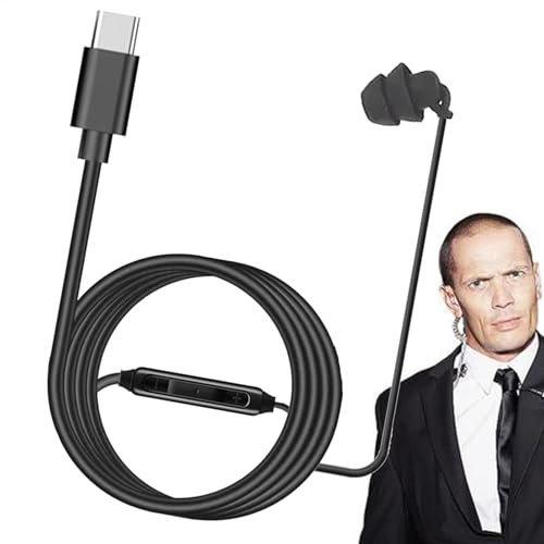 Einzigartiger Kopfhörer mit Kabel, einseitiger Kopfhörer – In-Ear-Kopfhörer links rechts mit | klare Anrufe, Silikon-Kopfhörer, Ohrstöpsel, leise, für Männer und Frauen