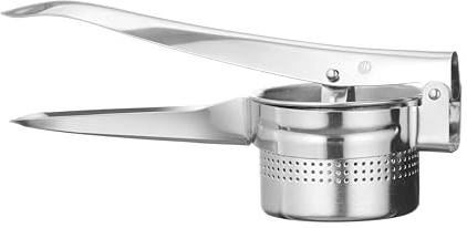 HENDI Kartoffelpresse, zum Pürieren von Gemüse, abnehmbares Sieb, ergonomischer Griff, Spätzlepresse, Kartoffelstampfer, Spaghettieispresse, Kartoffelpüree, 270x100x(H)95mm, Edelstahl