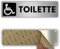 LEIASA | Segnale adesivo WC Disabilità - 5x18 cm - Spessore 0,8 mm - Alluminio - Cartello Bagno Accessibile - Segno Servizi Disabili - Cartello adesivo 3M Bagni Disabilità - Bagno Adattato