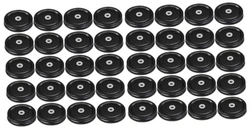 PartyKindom 2 Ensembles Couvercles De Pots À Champignons Cookie Pot Avec Couvercle Et Paille Mug s Pour s De Confiture De Black 20 Pièces * 2