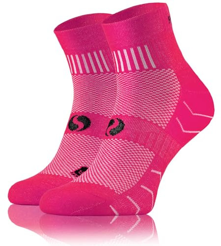 sesto senso 1 Paar Laufsocken Baumwolle Sportsocken Damen Herren Bunte Sport Socken 39-42 Pink
