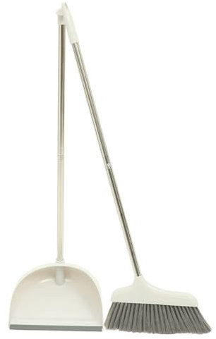Yardenfun 1Juego Escoba y Recogedor Ligero Kit de Limpieza para Hogar Escoba Ergonómica y Recogedor para Pisos y Escombros de Almacenar