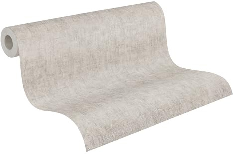 Livingwalls CosmoLiving Textured Non-Woven Wallpaper in Grey – 10,05 x 0,53 m Solid Colour Wallpaper by Cosmopolitan – 791093