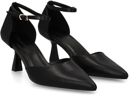 shoes&blues.es Stiletto para Mujer con Tacon Fino. Cierre de Hebilla, Punta Fina. Ideal para Otono Invierno.