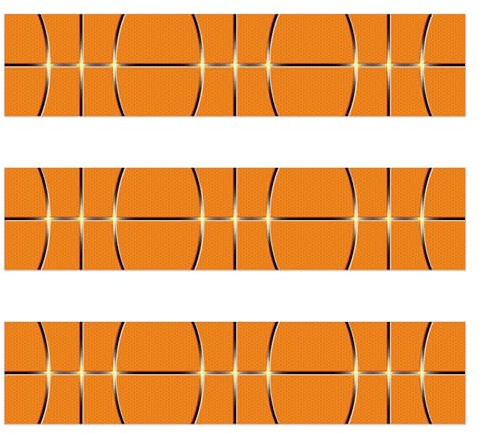 3pcs Basketball Edible Cake Border Decorations, 28x6.2cm/11x2.44in Pre-Cut Basketball Print Glutinous Rice Paper Cake Strips for Birthday Sports Theme Party Supplies