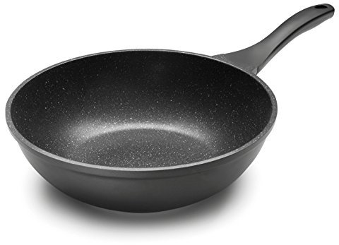 Lacor 24138 Wok Eco-Piedra en Aluminium 28 cm - Noir