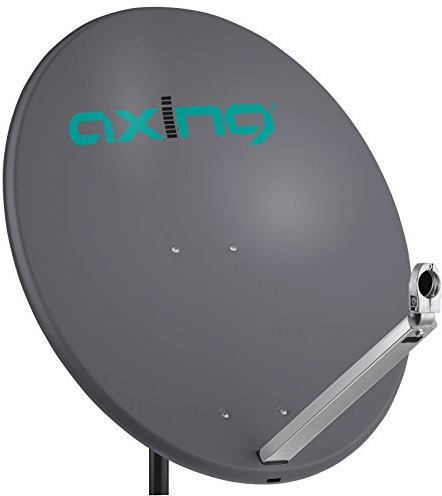 Axing SAA 80-02 Satelliten-Schüssel Aluminium mit 40 mm LNB-Halter, 80 cm, Anthrazit