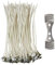 CZ Store®- Juego de Mechas para Velas |100 PZS| 15CM |✮GARANTÍA por Vida✮| Soportes para MECHAS DE Madera X5 + Pegatinas DE Mecha X100|Algodón Orgánico Natural, Pre Encerado con Cera de Soja