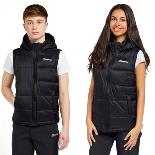 Berghaus Kid’s Burham Gilet with Hood & 2 Pockets, Water-resistant & Durable Ripstop Fabric, Lightweight & Insulated Bodywarmer for Boys & Girls, Walking, Hiking & Outdoor Recreation Clothing