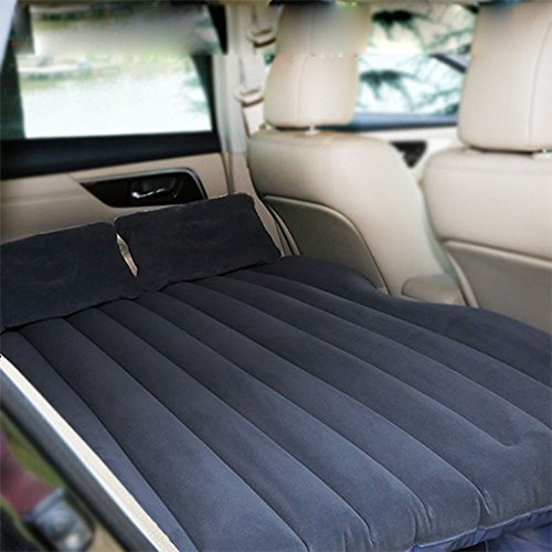 Sinbide Matelas Gonflable Voiture Multifonctionnel Pliant Matelas Gonflable Voiture avec la Pompe à air électrique Siège Air d'auto avec 2 Oreillers Lit Gonflable étendu Camping Voyage