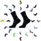 Sesto Senso Calcetines Divertidos Algodón Mujer Hombre Locos Coloridos Funny Socks Negro Verde Militar 43-46 Aviones