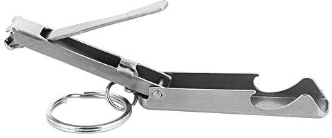 Coupe-ongles Porte-clés Portable Ultra-mince Pliable Coupe-ongles avec Porte-clés Ouvre-bouteille