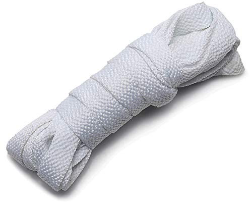 ANUFER Piatto 9mm Largo Colorato Lungo Lacci delle Scarpe per Scarpe Sportive Stivali P11 Bianco 240cm